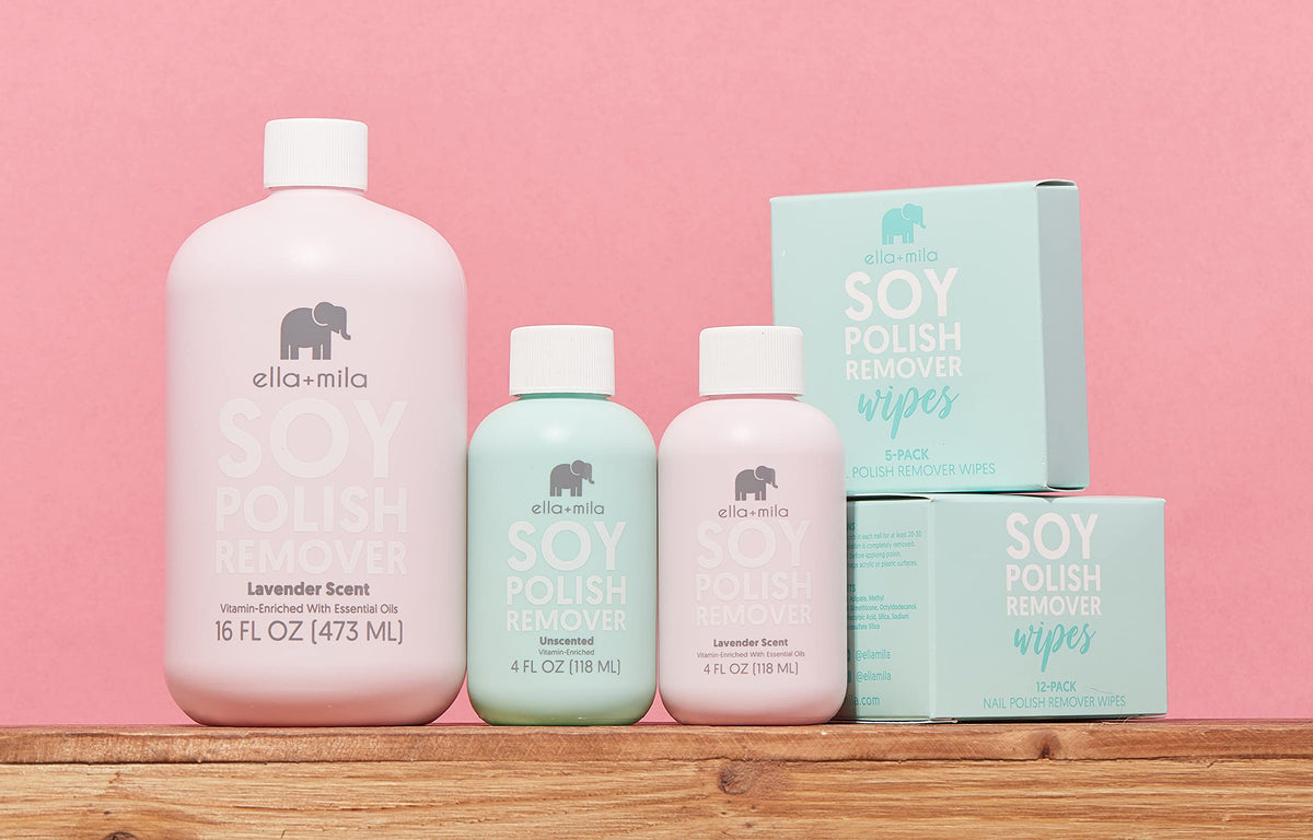 ella+mila bottle in vanity lifestyle suggesting travel-friendly convenience