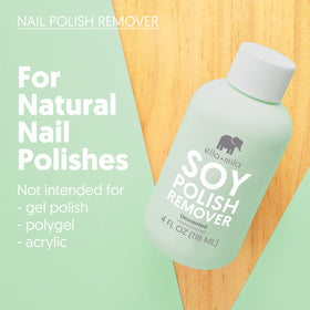 ella+mila in use removing polish from nail for quick, gentle results