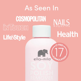 ella+mila soy-based texture close-up showing smooth consistency and mild effect