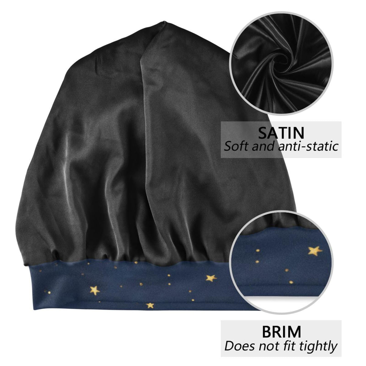 ElliTarr close-up of satin lining protecting hair from friction and frizz
