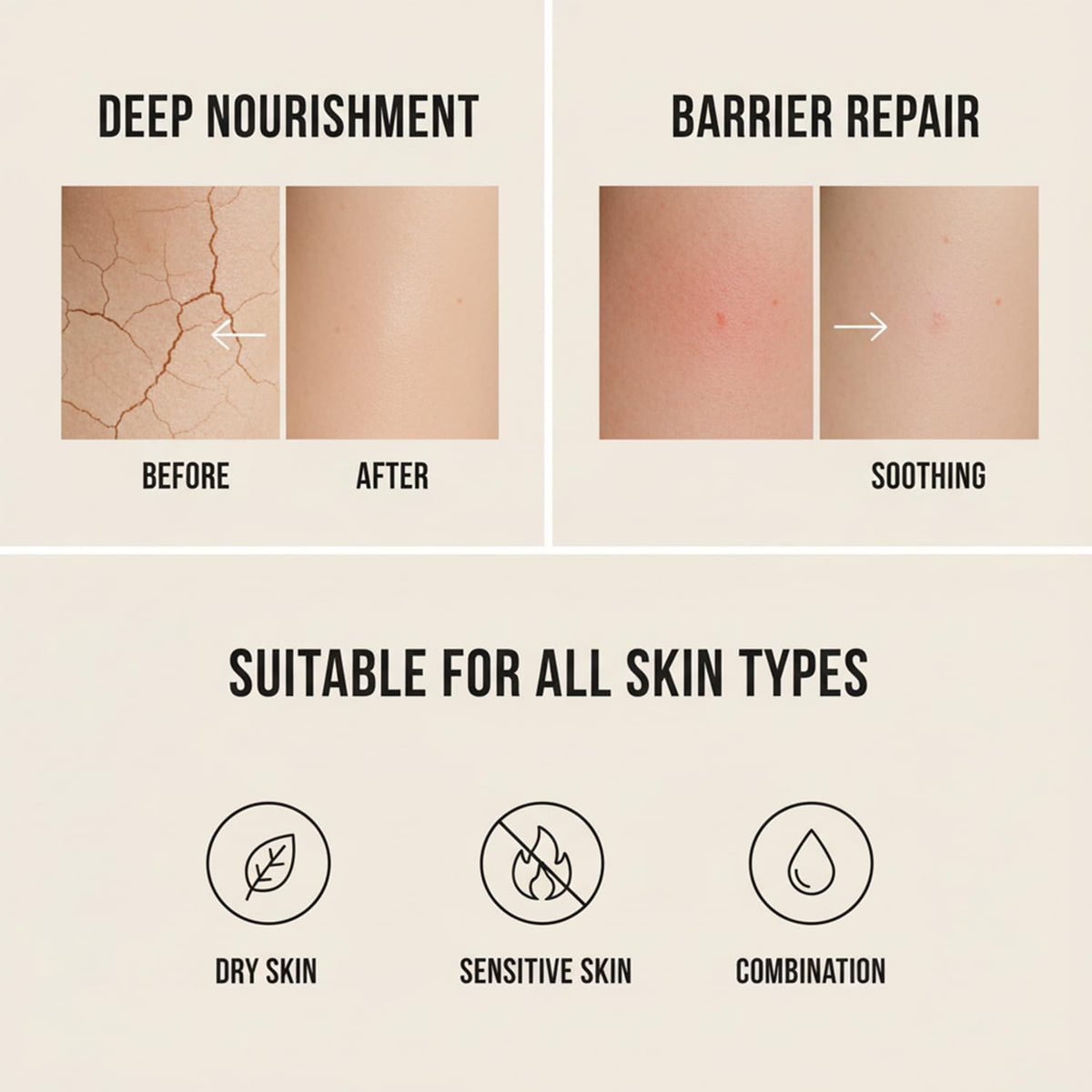 Eloix balm being warmed on hands to demonstrate easy absorption