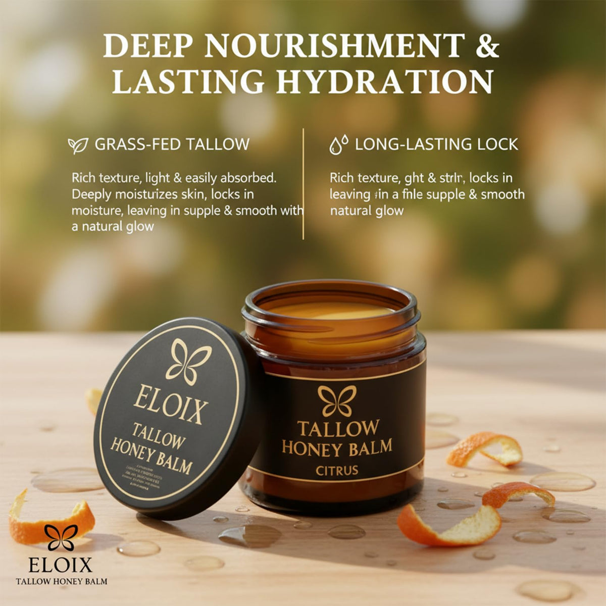 Eloix open jar close-up showing creamy texture and spreadability