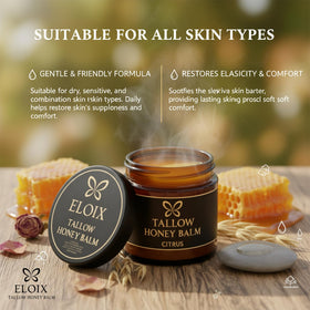 Eloix jar next to coin size comparison to show product amount