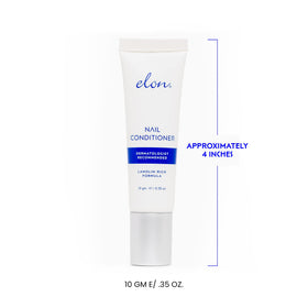 Close-up of Elon label showing ingredients and dermatologist-recommended credibility