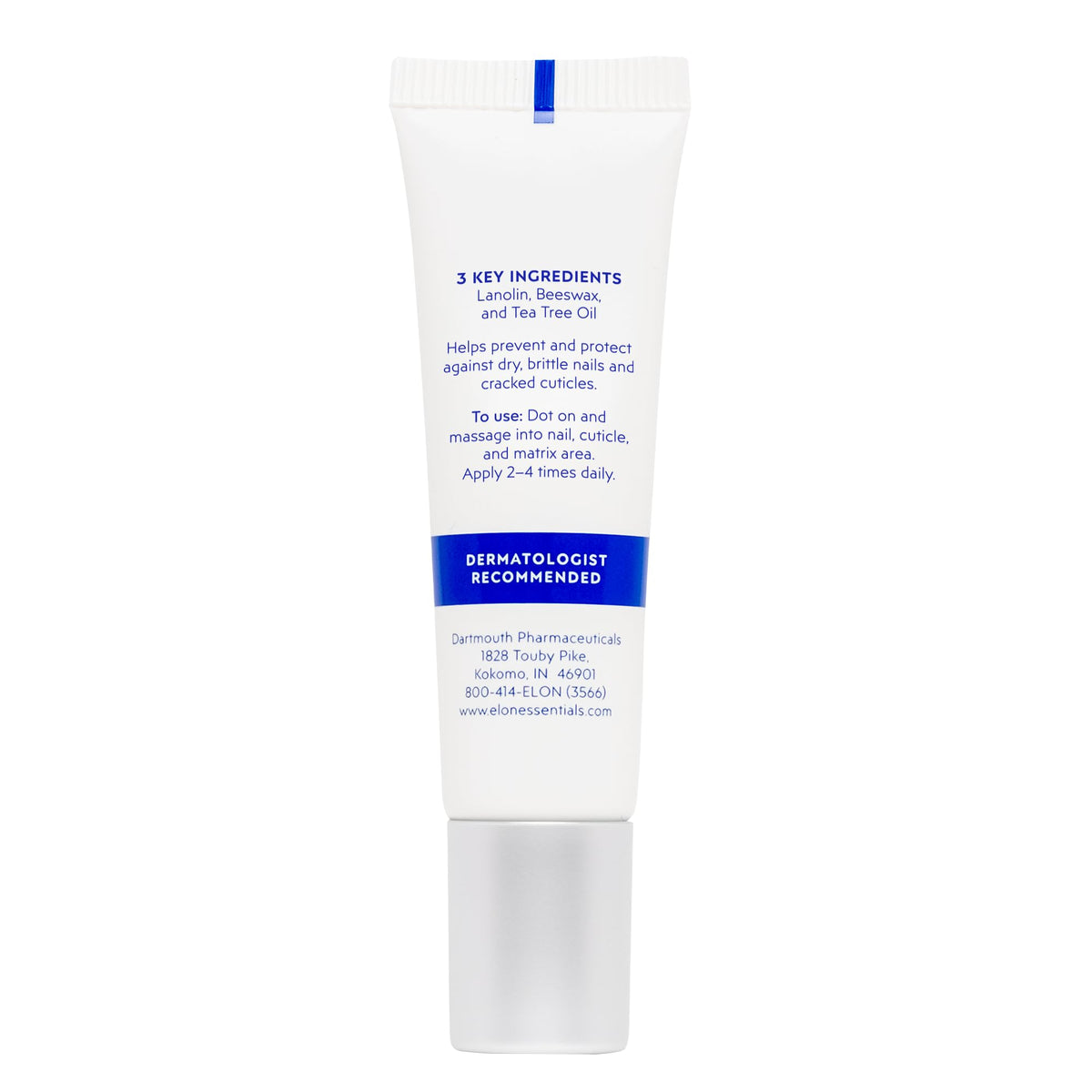Elon tube on bedside table showing nightly routine benefit for cuticles and nails