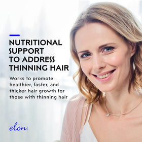 Elon R3 ingredients label showing biotin and collagen, demonstrating premium formulation