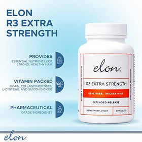 Elon R3 tablet close-up with visible texture, highlighting easy swallowing benefit