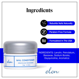 Detailed view of Elon tip with beeswax sheen to seal and strengthen cuticles
