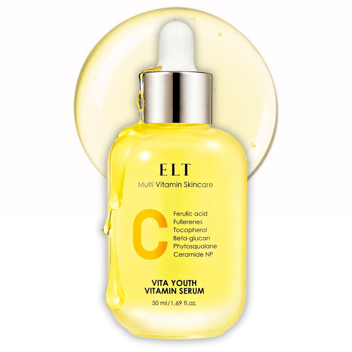 ELT bottle front packaging showing brand and product for brightening