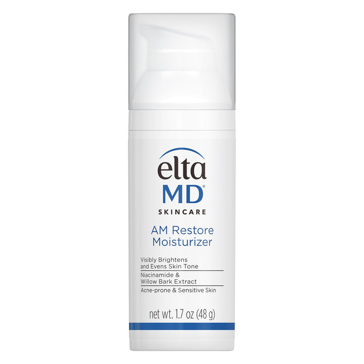 EltaMD front pump bottle showing clean packaging and convenient pump benefit