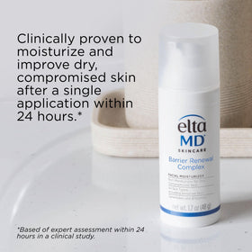EltaMD application on hand demonstrating fast absorption and non-greasy finish