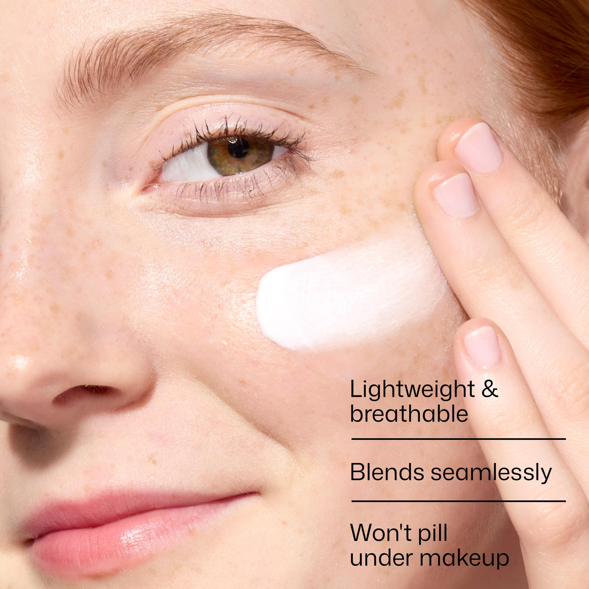 EltaMD applied under makeup showing smooth finish and layering compatibility