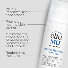 EltaMD cream texture close-up highlighting lightweight moisturizing feel
