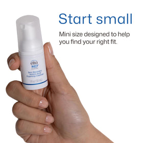 EltaMD pump and cap detail highlighting easy, mess-free dispensing