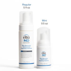 EltaMD foaming cleanser texture close-up showing airy foam for gentle cleanse