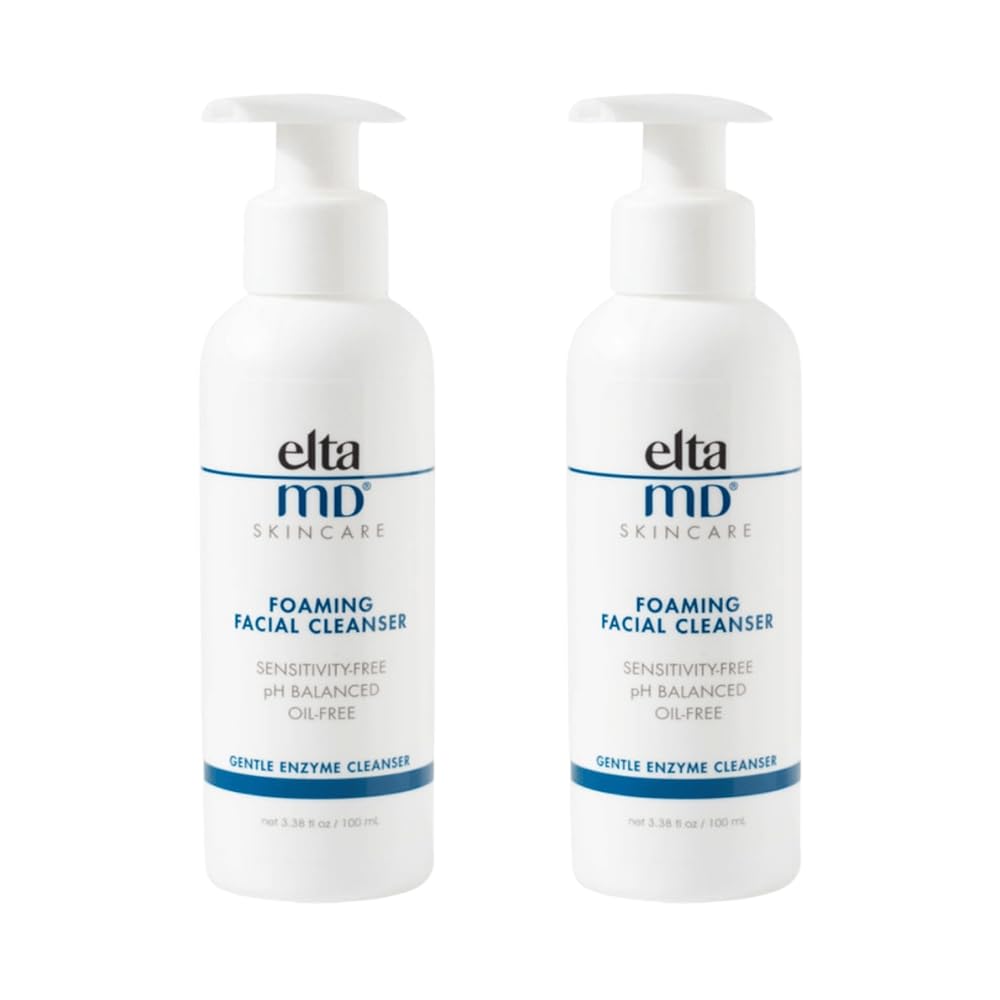 EltaMD foaming facial cleanser front pump showing bottle and label for gentle cleansing