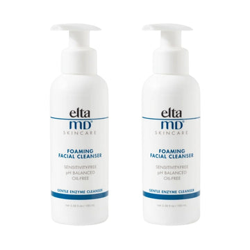 EltaMD foaming facial cleanser front pump showing bottle and label for gentle cleansing