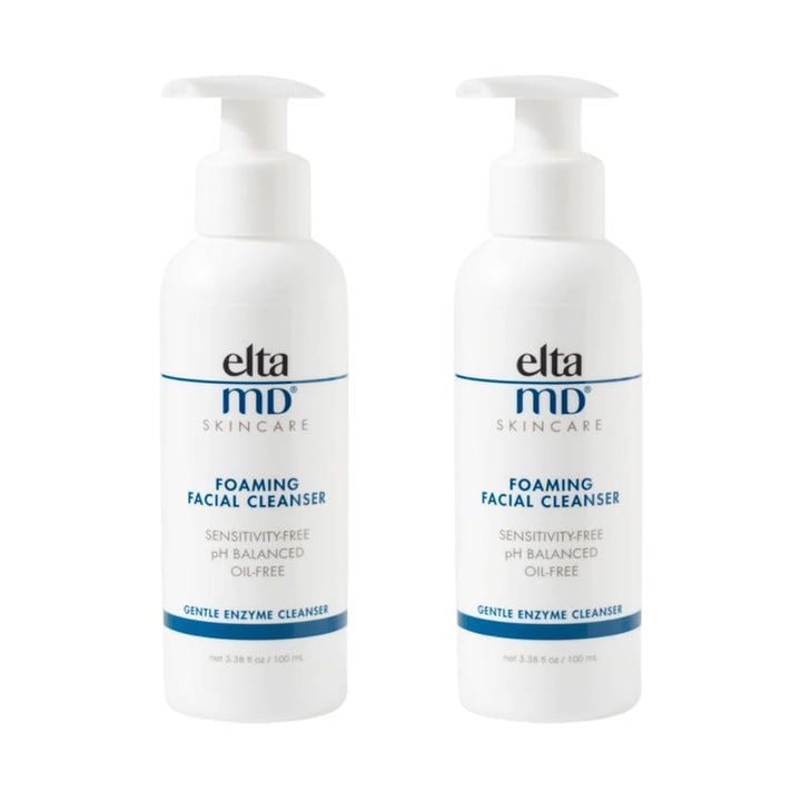 EltaMD foaming facial cleanser front pump showing bottle and label for gentle cleansing