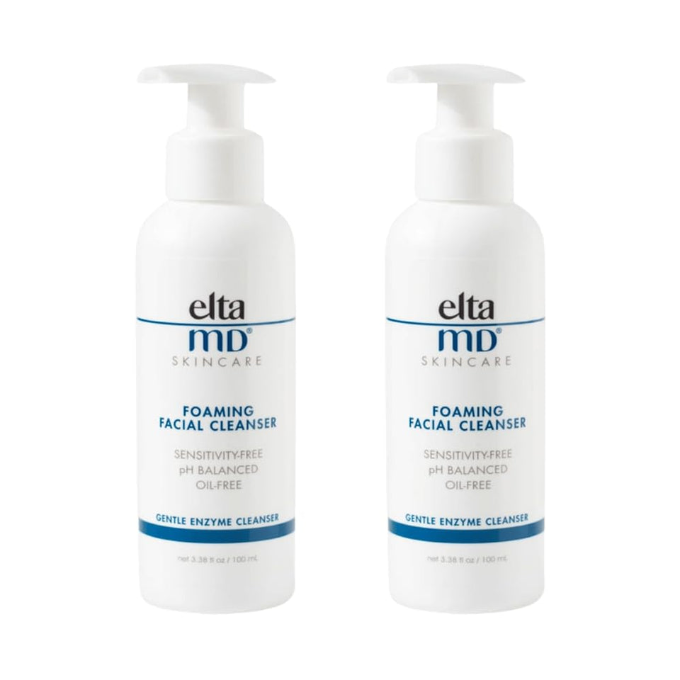 EltaMD foaming facial cleanser front pump showing bottle and label for gentle cleansing