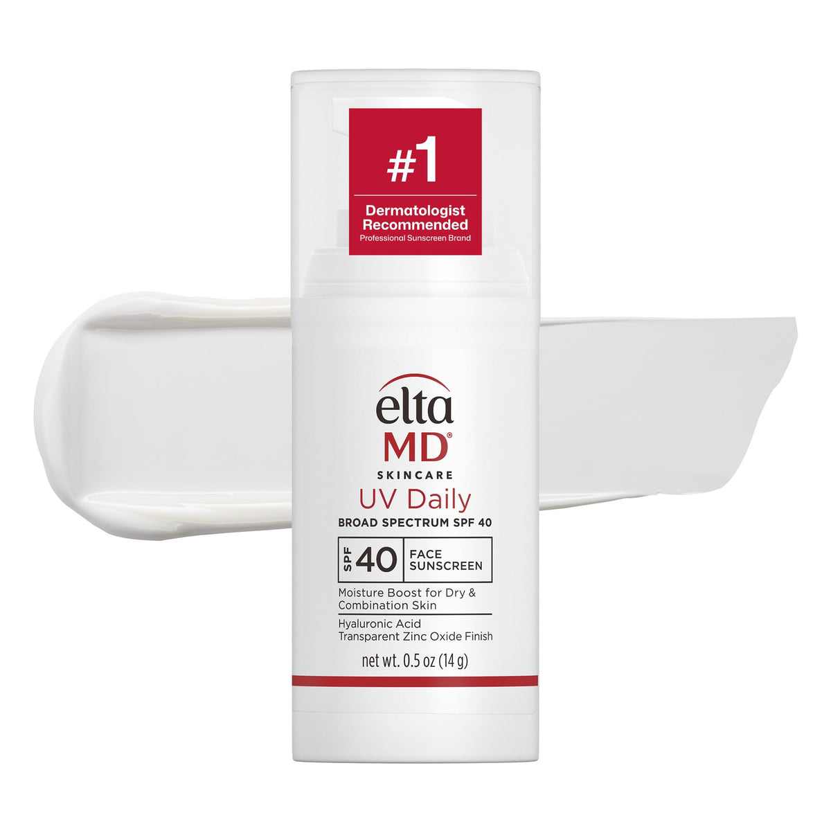EltaMD front pump 0.5 oz bottle showing compact travel convenience and SPF benefit