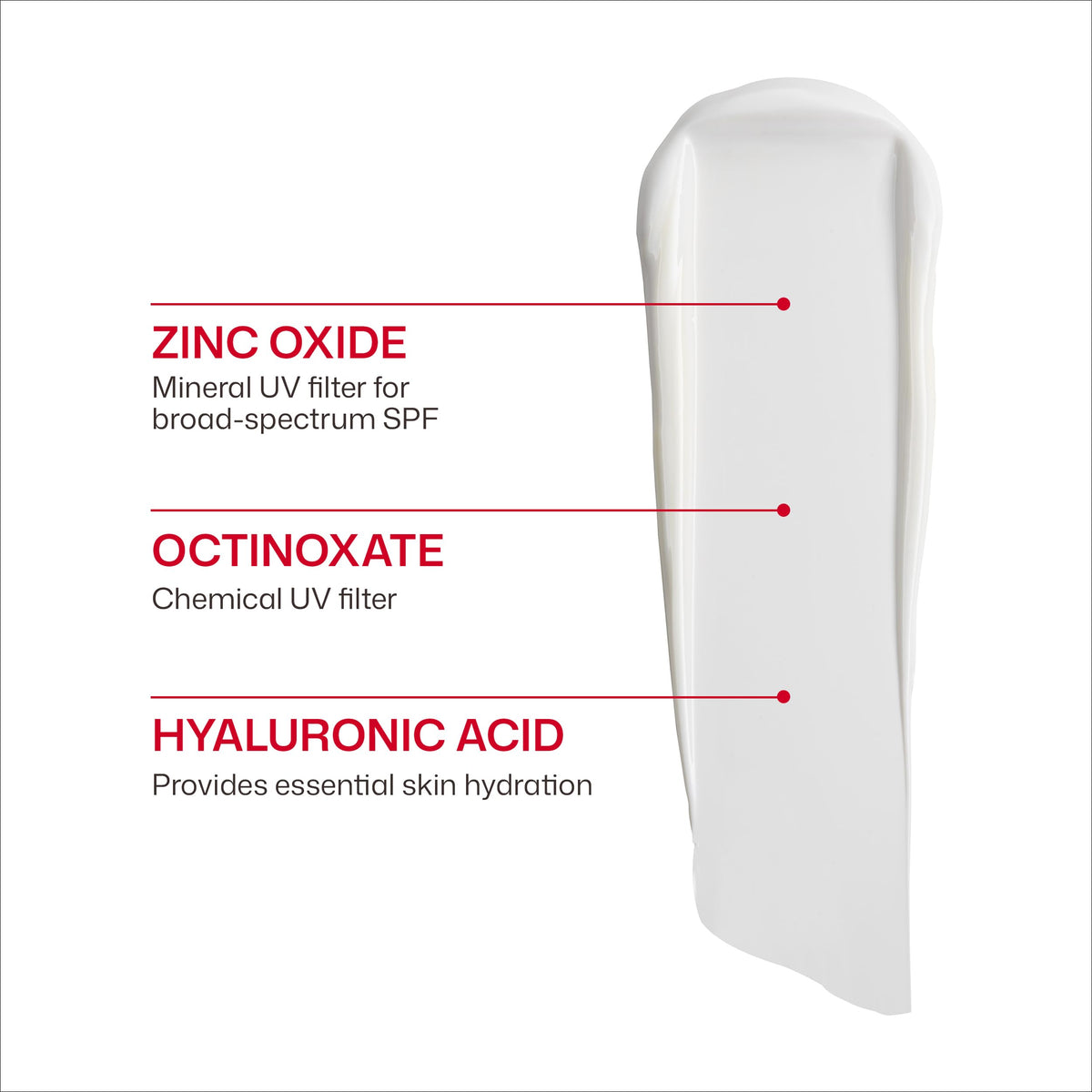 EltaMD label close-up with hyaluronic acid text emphasizing moisturization