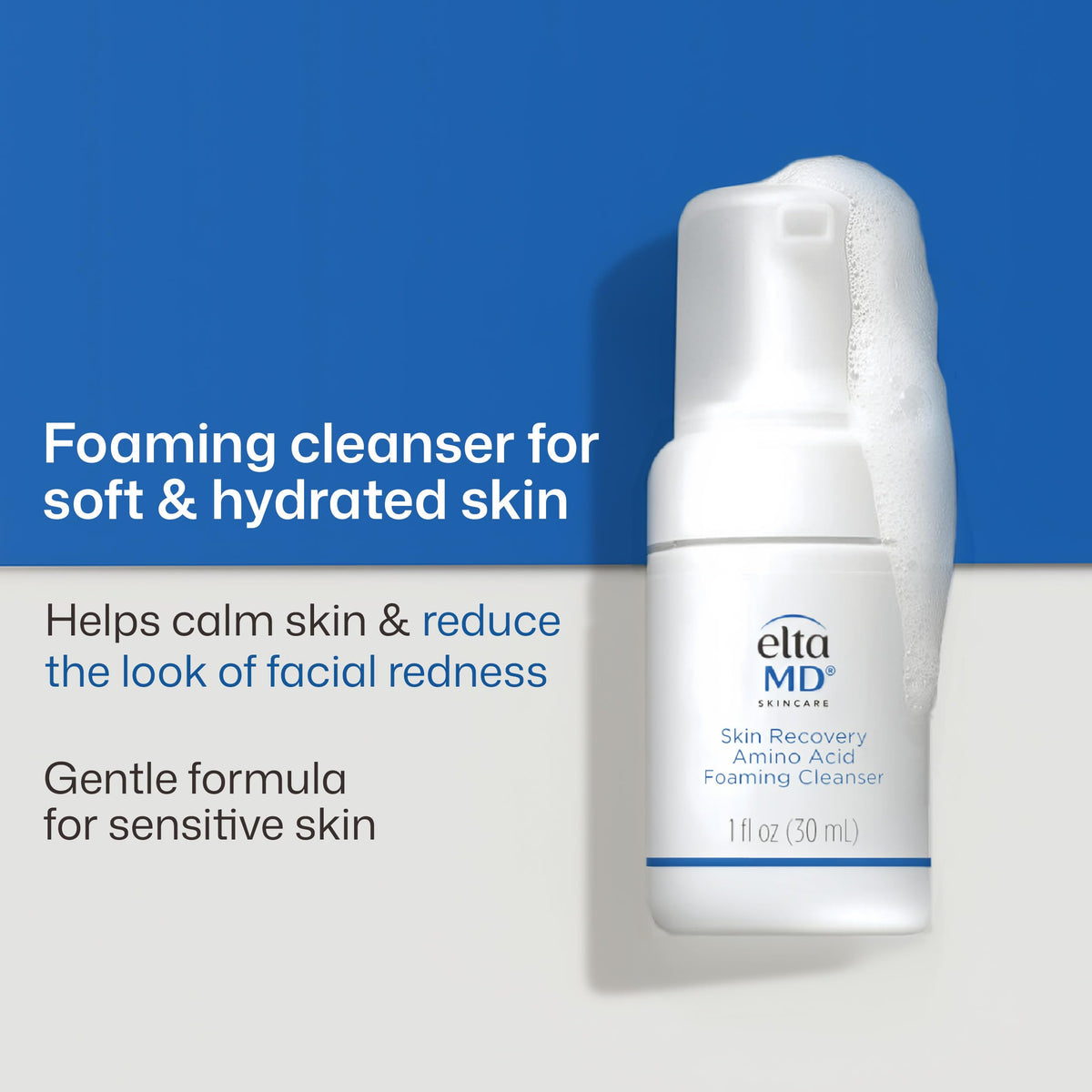 EltaMD ingredients label close-up highlighting AAComplex and soothing botanicals