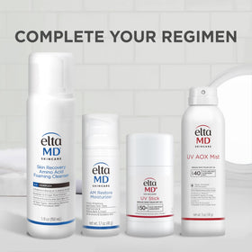 EltaMD product label close-up displaying mineral SPF 50+ ingredients