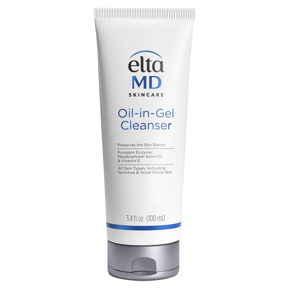 EltaMD front tube view showcasing cleanser packaging and clear branding for easy identification