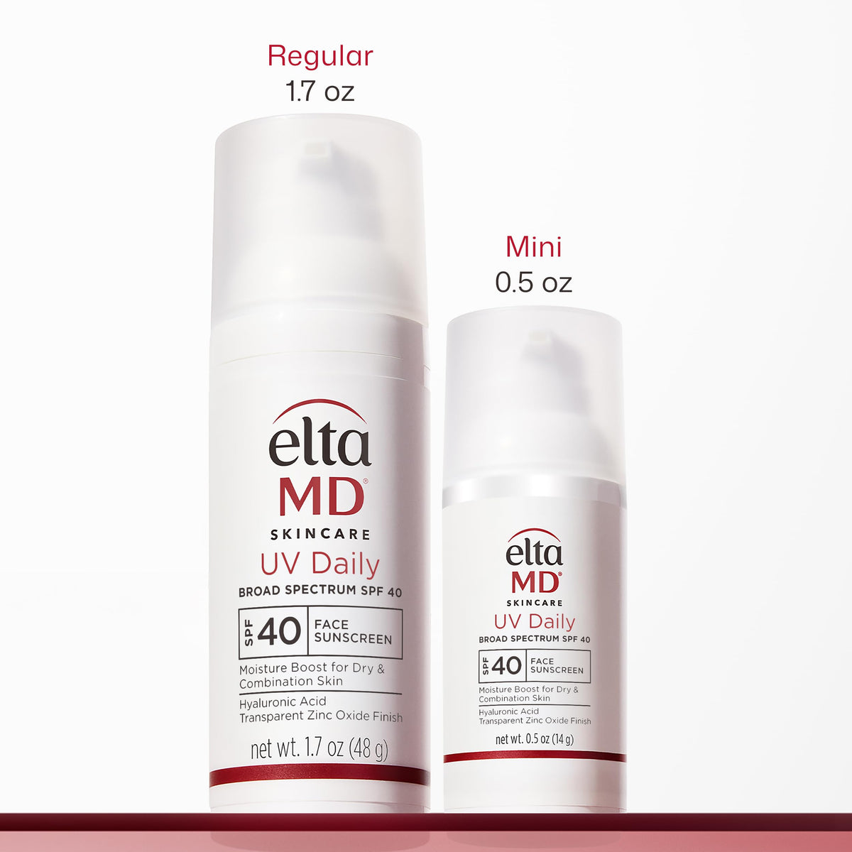 EltaMD pump dispensing sunscreen demonstrating easy, hygienic application