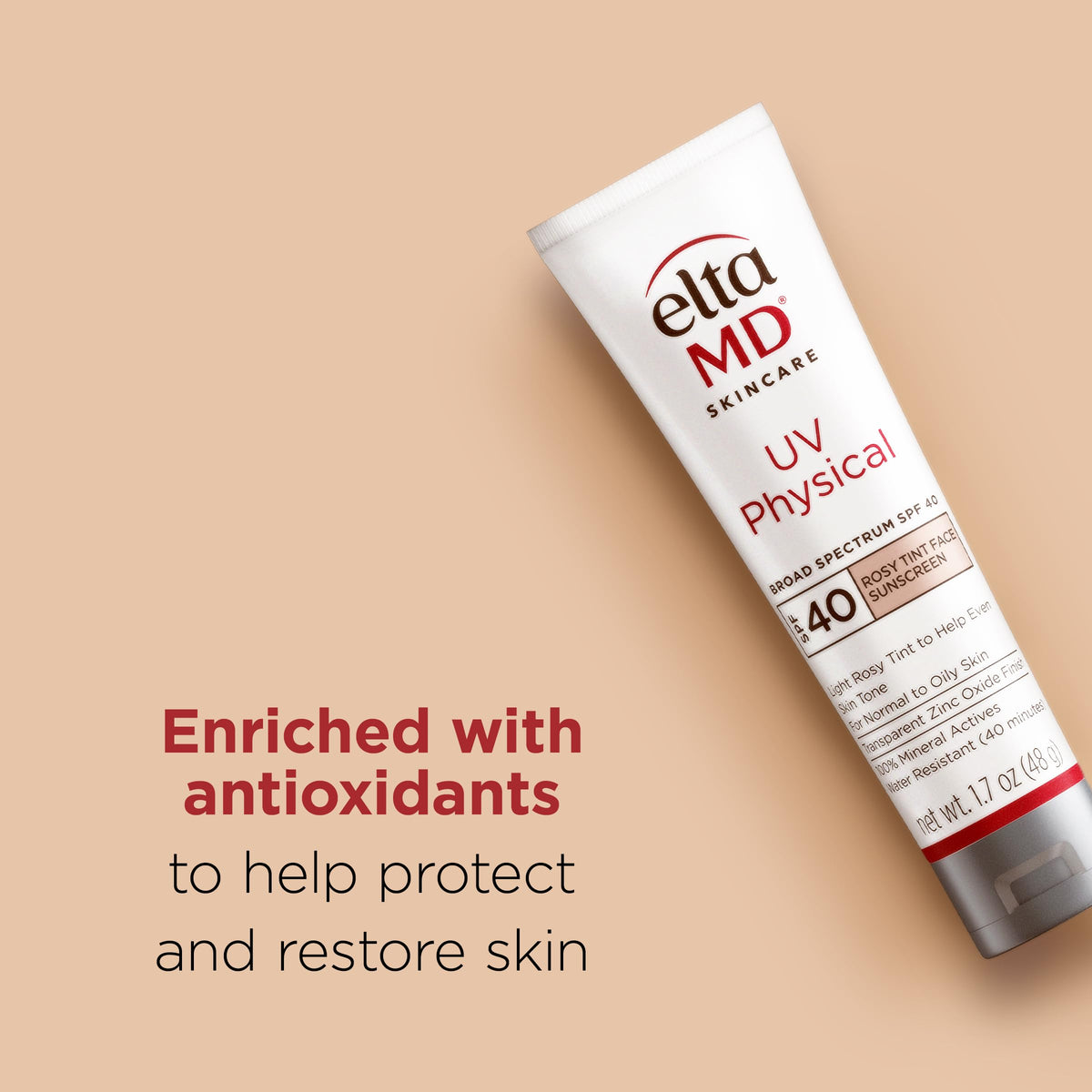 EltaMD rosy tint texture close-up highlights smooth blendability benefit