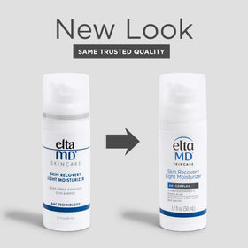 EltaMD pump dispensing moisturizer illustrating hygienic, controlled application benefit
