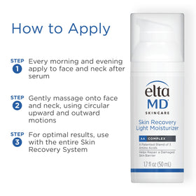 EltaMD evening routine image showing soothing hydration after treatments