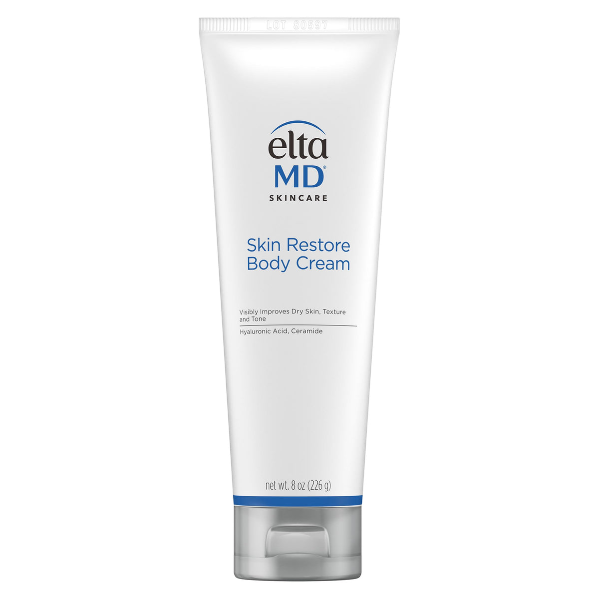 EltaMD front tube view showing packaging for easy identification and benefits