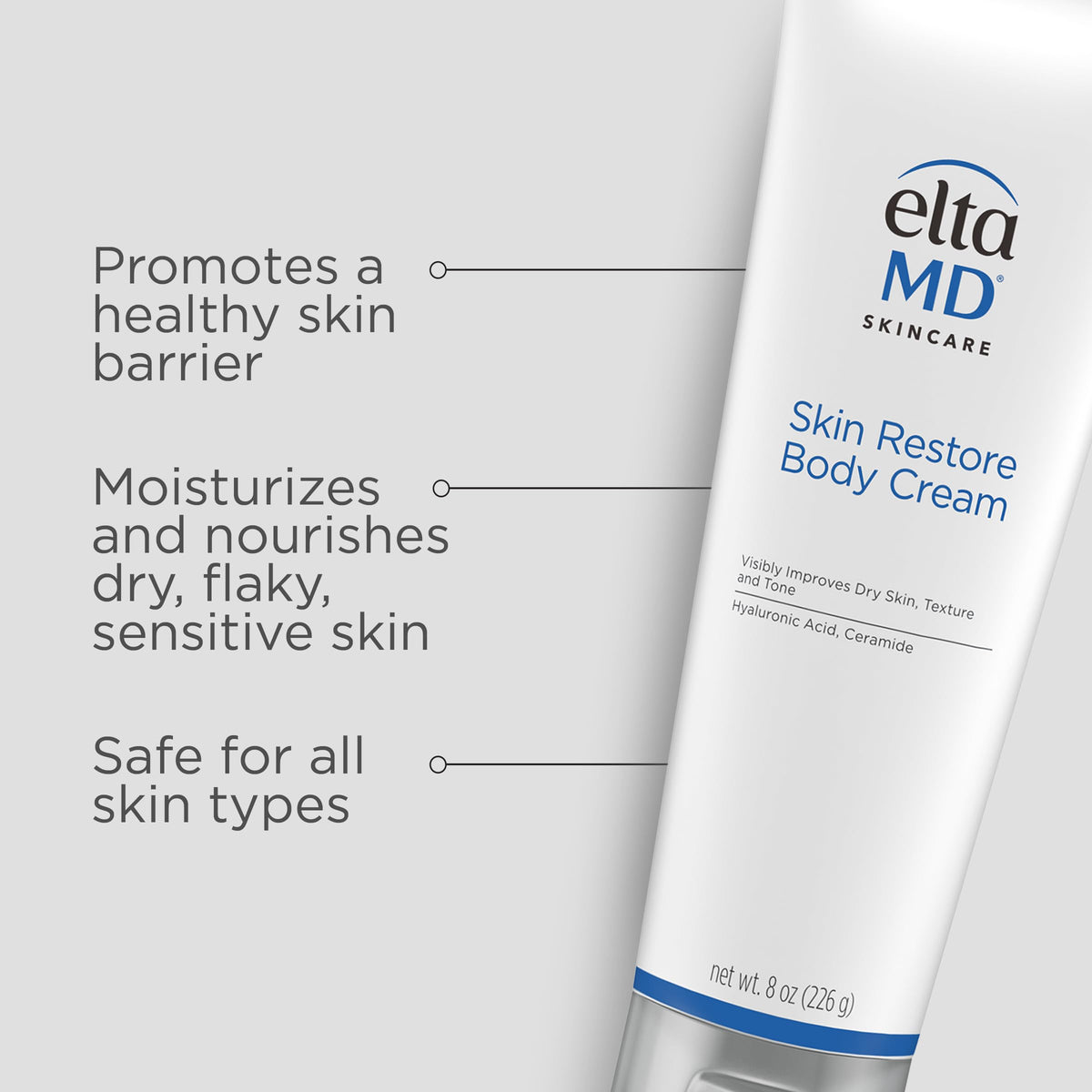 EltaMD tube cap and opening detail highlighting convenient dispensing