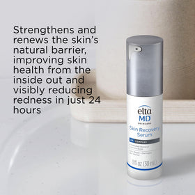 EltaMD bottle beside coin to show 1.0 oz scale and travel-friendly benefit