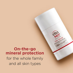 EltaMD stick open with visible zinc oxide tip for easy application