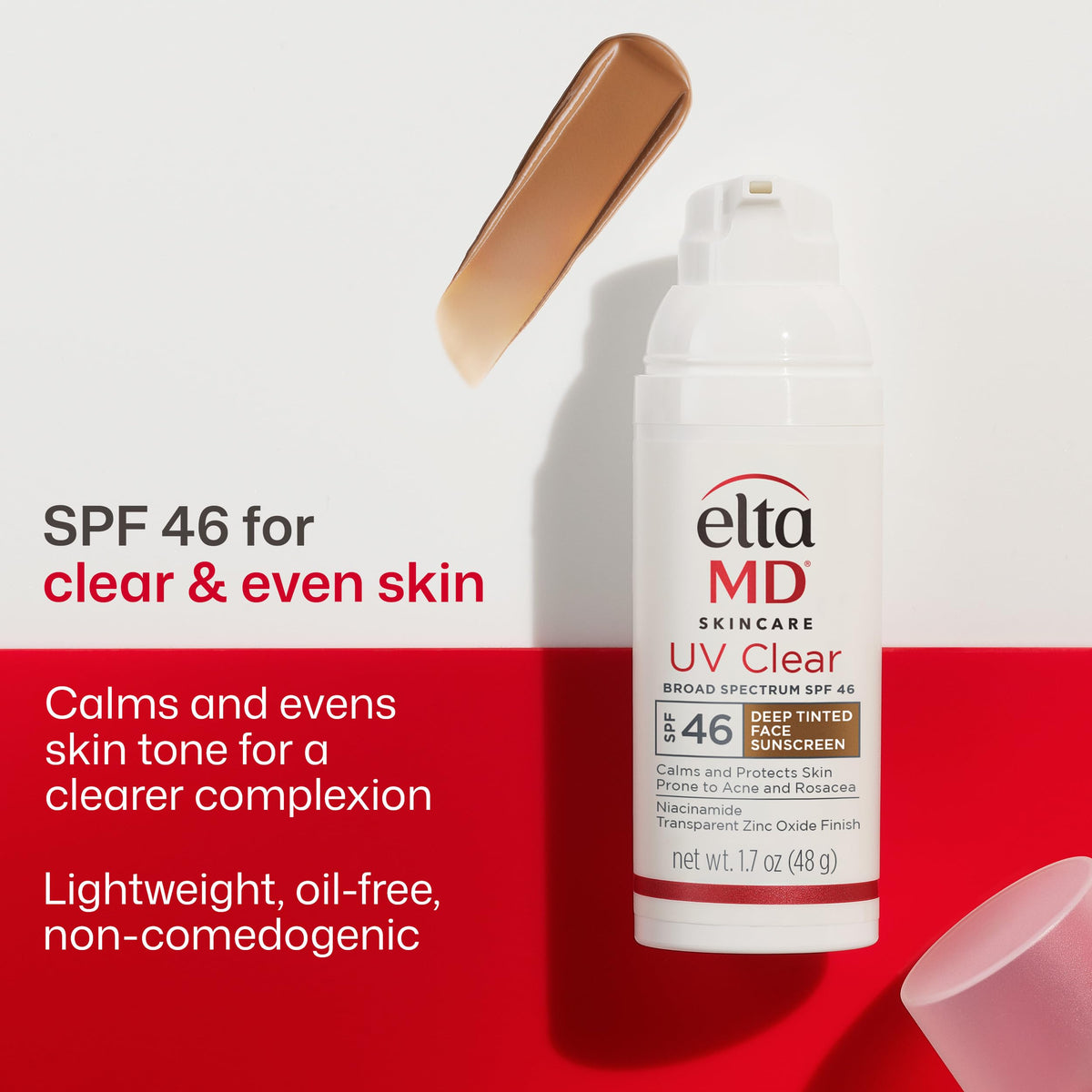 EltaMD close-up texture displaying sheer coverage and lightweight feel