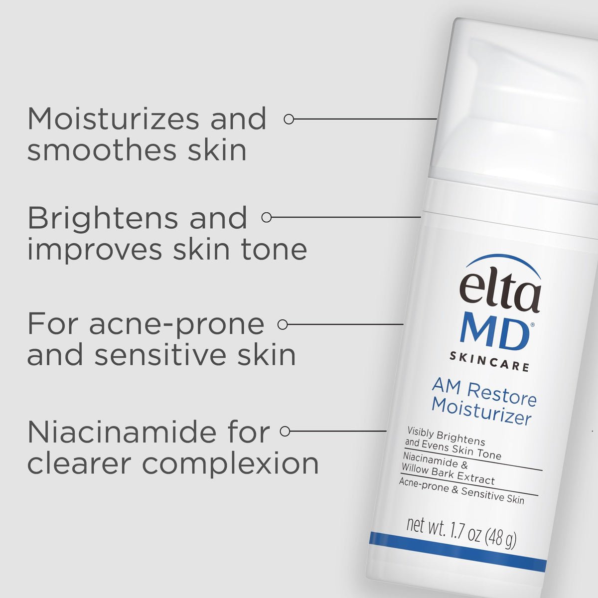 EltaMD texture close-up highlighting hyaluronic feel for instant hydration