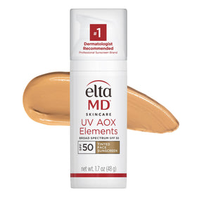 EltaMD tinted sunscreen front pump showing packaging and SPF 50 protection