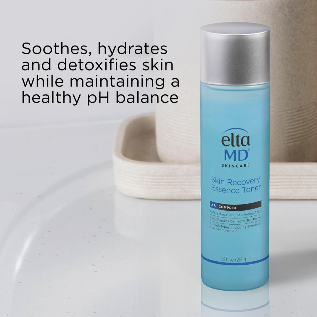 EltaMD toner applied to hand demonstrating gentle hydration