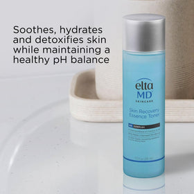EltaMD toner applied to hand demonstrating gentle hydration