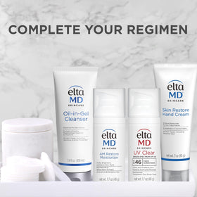 Tube next to ruler showing EltaMD size for travel-friendly hydration on the go