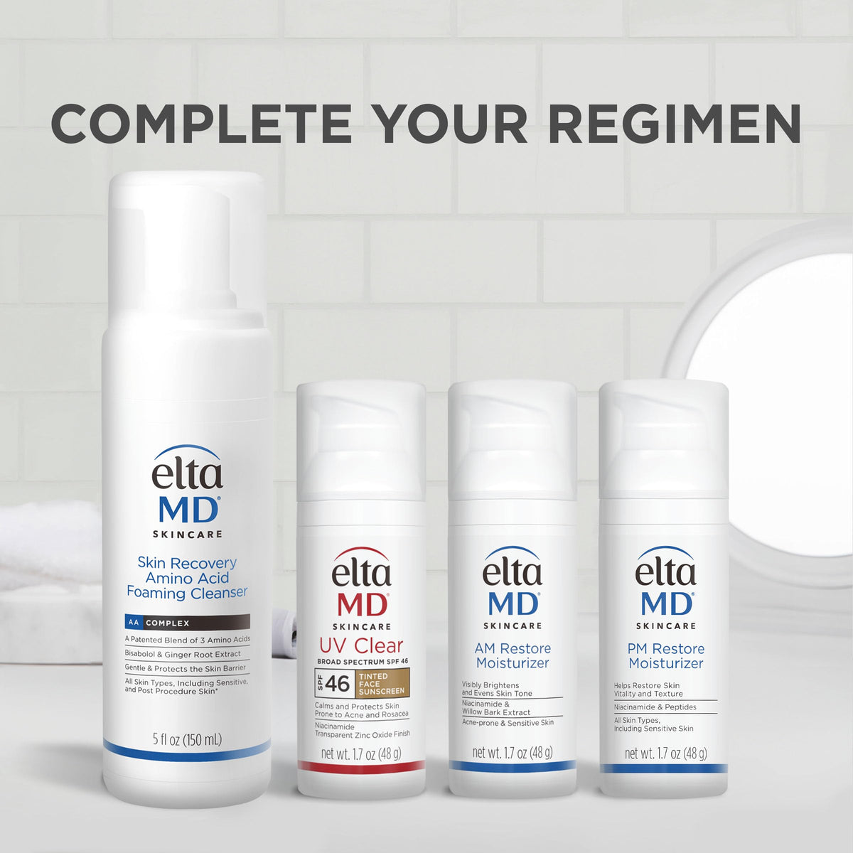 EltaMD moisturizer layered under sunscreen illustrating compatibility benefit