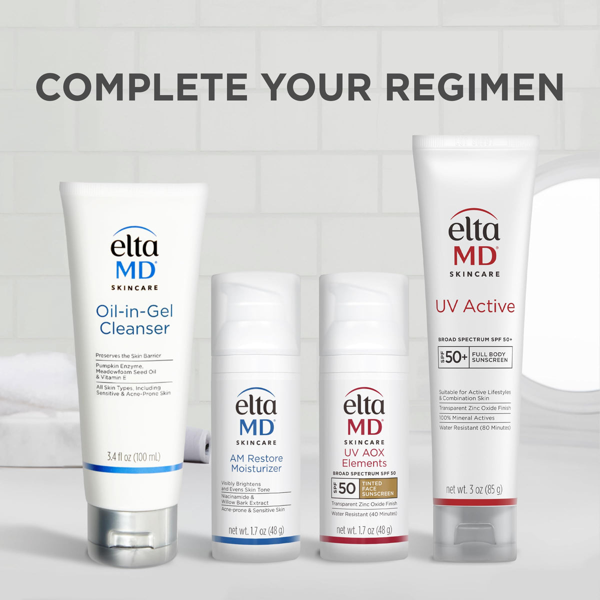 EltaMD label and ingredients panel showing formulation transparency