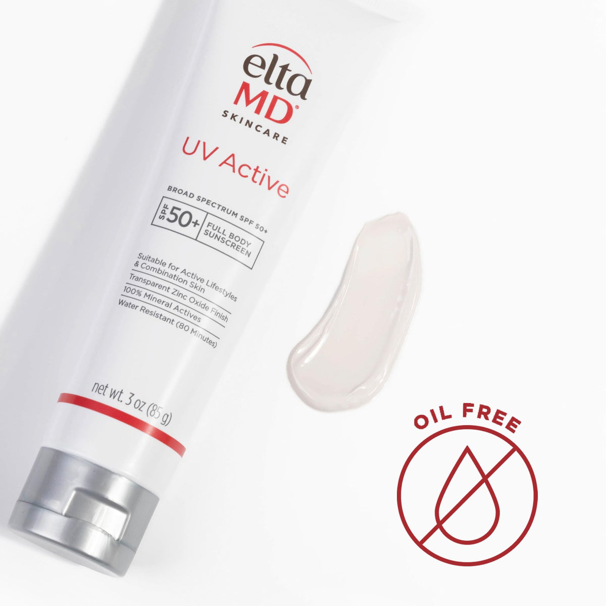 EltaMD open nozzle squeezing lotion to show lightweight texture benefit