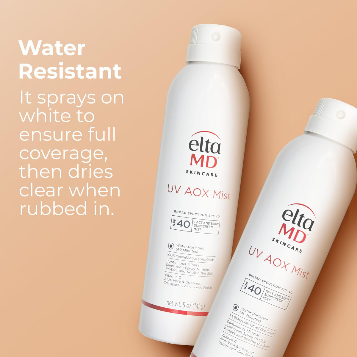 EltaMD application at beach for face and body sun coverage