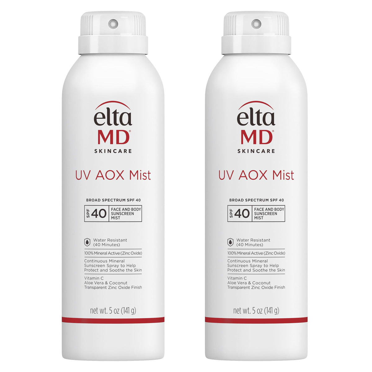 EltaMD front packaging showing SPF 40 and clear-drying benefit