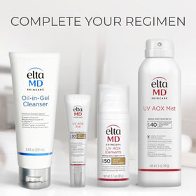 EltaMD texture on arm showing lightweight, hydrating finish