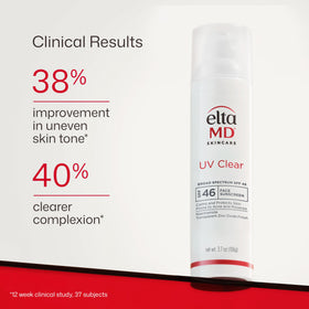 EltaMD on a vanity near skincare products indicating daily routine compatibility benefit