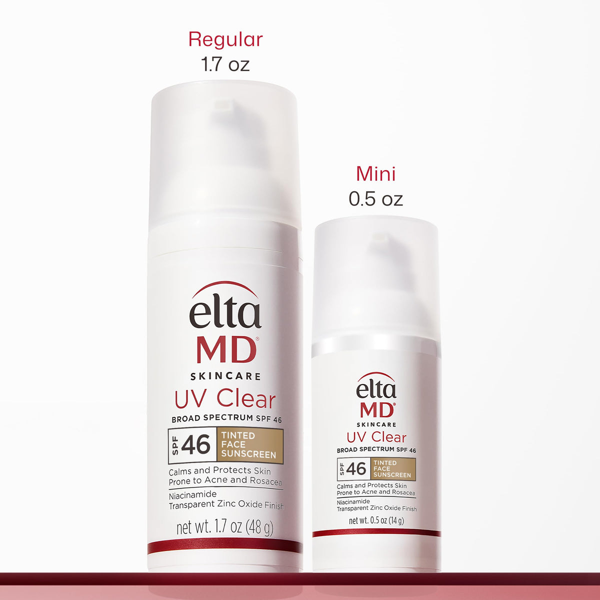 Hand pumping EltaMD UV Clear to demonstrate easy dispensation and controlled use
